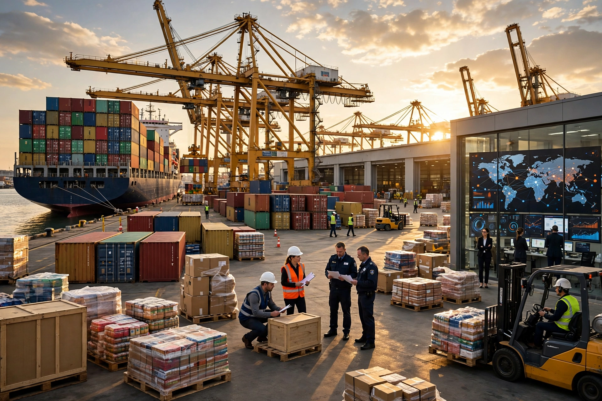 Global logistics and freight shipping coordination